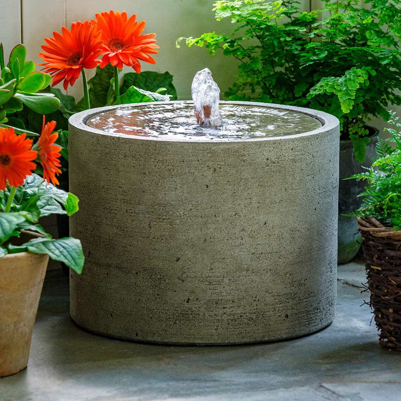 August Grove® Evita Concrete Fountain & Reviews Wayfair